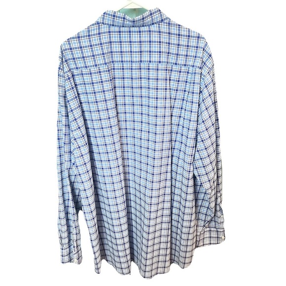 Daniel Cremieux Men's Long Sleeve Shirt Blue Plaid Button Down Size 3XT Cotton - Picture 8 of 9